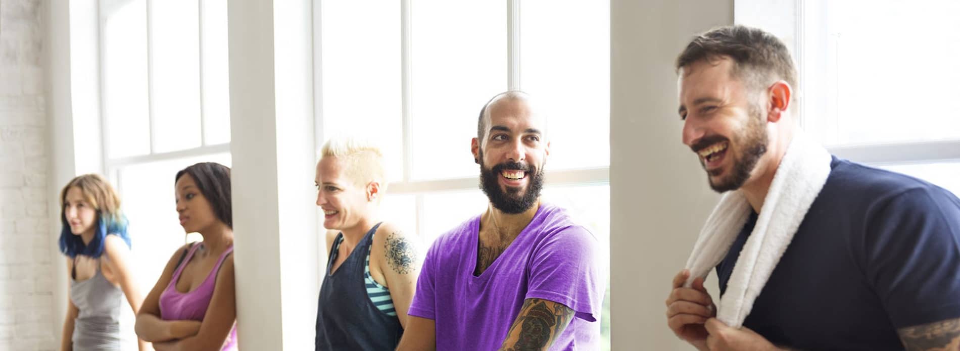 Group of people laughing