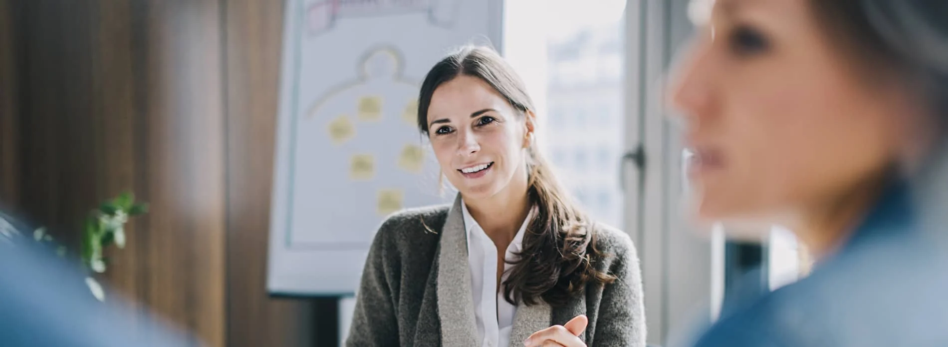 lady in a business meeting