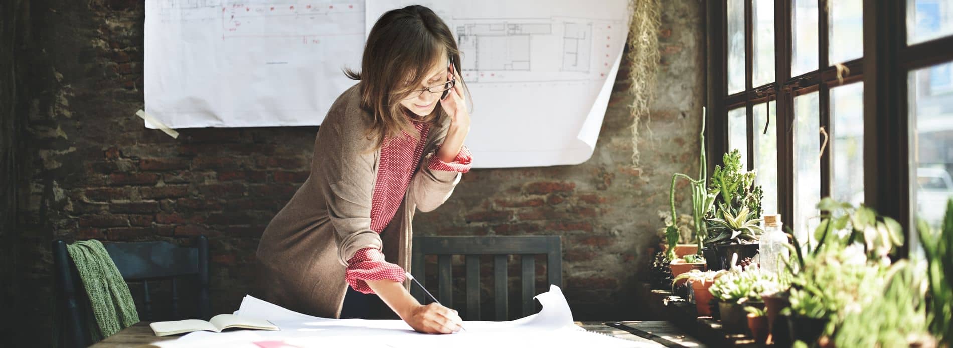 woman working in small business