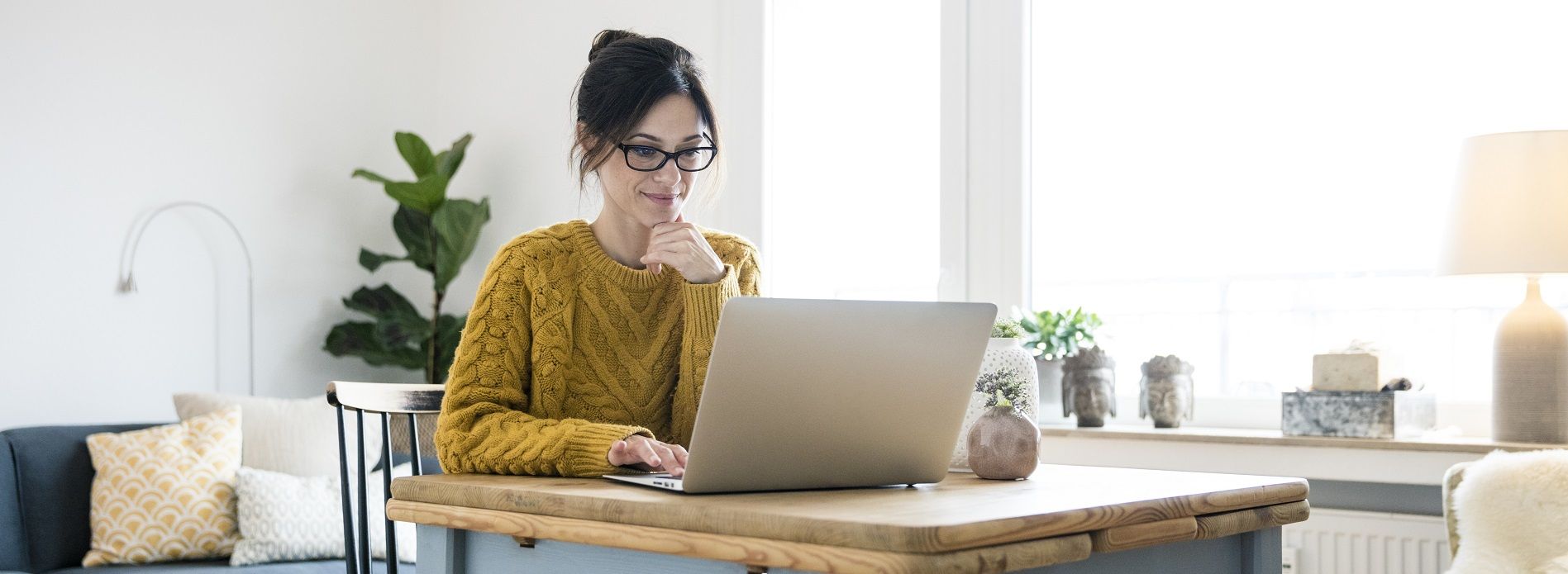 Small business owner working